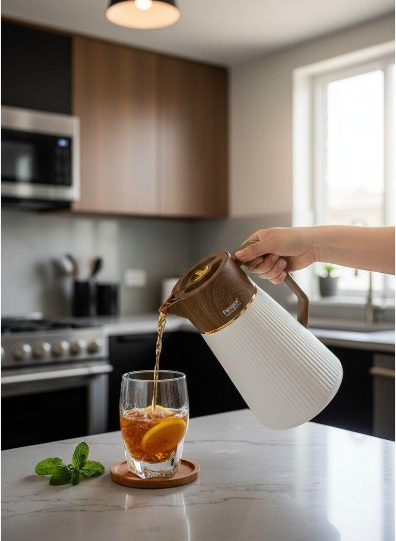 ريجال ترمس من ريجال حراري فاكيوم 1 لتر حافظ للحرارة والبرودة للمشروبات ١٢ ساعه 🌡 ٢٤ ساعه ❄️ - Image 2